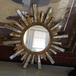 Vintage Star Burst Accent Mirror